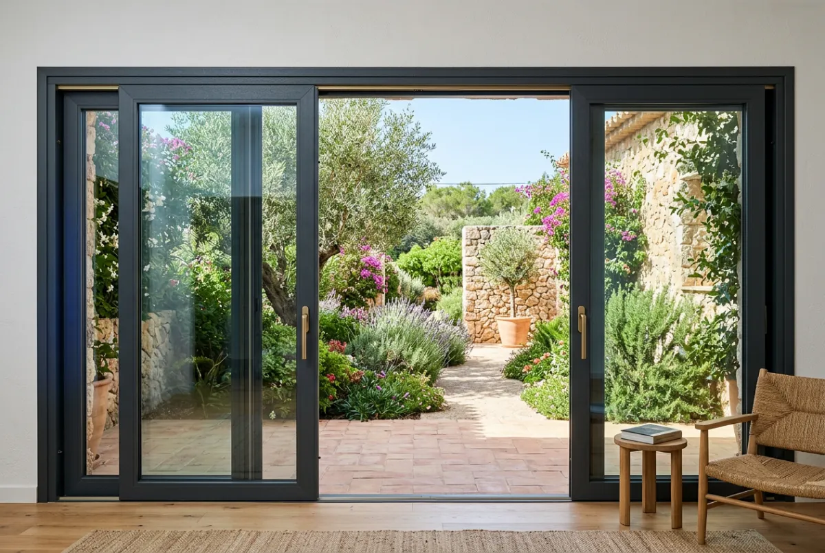 Puertas correderas elevables de gran formato para terrazas y porches